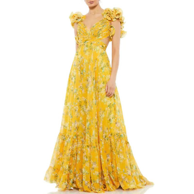 #ad Women Summer V Neck Soft Sleeveless Maxi Dress High Waist Formal Party Gowns $89.44