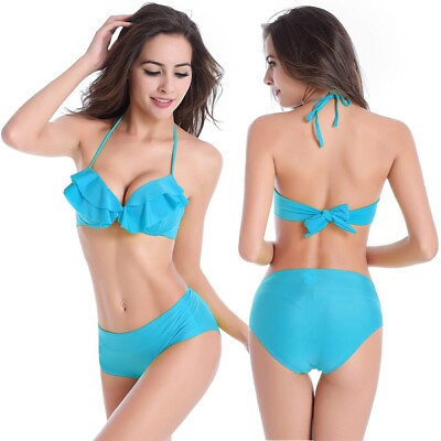 #ad Sexy Bikini swimsuit for women Waterpark and Pool party wear 2 Piece $3.99