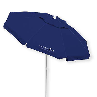 #ad 6.5#x27; Caribbean Joe tilting beach umbrella double canopy windproof design with $18.55