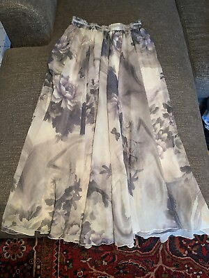 New Womens Maxi Midi Flowy Long Boho Peasant Style Plus Size Sheer Chiffon Skirt $34.99