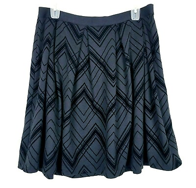 #ad Ashley Stewart Skirt Women Plus Size 20 Black Chevron Print $18.00