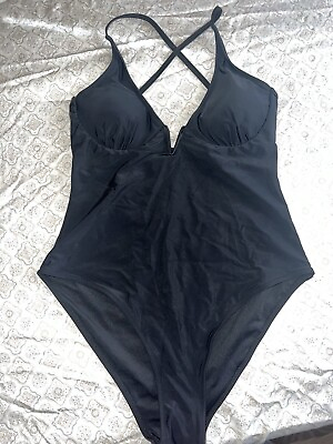 #ad #ad Black One Piece Women’s XL Swim Suit Brand New $6.00