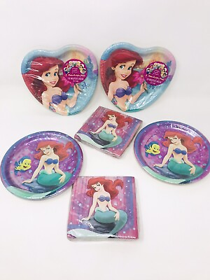 #ad #ad Little Mermaid Party Express Hallmark Pack for 32 Guests Platesamp;Napkins NOS $29.99