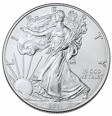 2021 $1 Type 1 American Silver Eagle 1 oz Brilliant Uncirculated $42.67