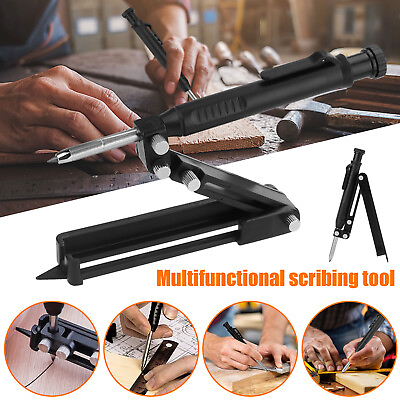 #ad Multi function Scribing Tool Construction Pencil DIY Woodworking Profile Scribe $10.48