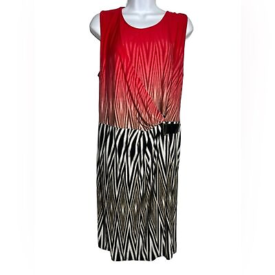 #ad Calvin Klein size 1X multi colored summer maxi dress $35.00