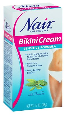 #ad Nair Bikini Cream with Green Tea Sensitive Formula 1.7 Ounce $5.84
