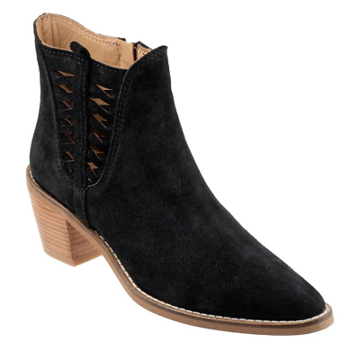 #ad Women#x27;s leather block heel inside zipper ankle boots $76.00