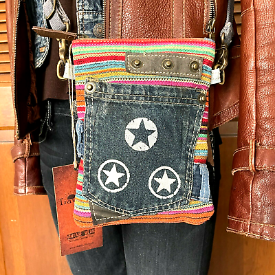 Boho Style 3 Star Travel Crossbody Messenger Bag $34.95