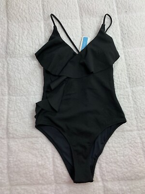 #ad One Piece Swimsuit Exotic Black. Small $34.00