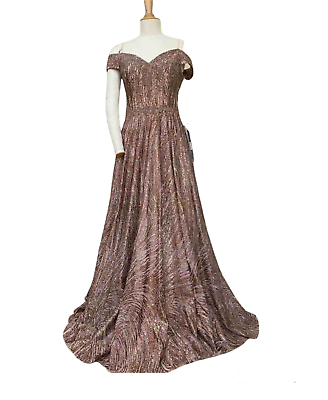 #ad Fancy Party women’s Dress Bronze Golden Color Size 10 $286.35