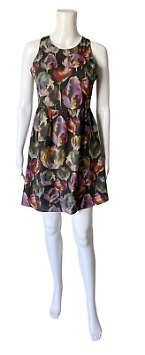 #ad MM COUTURE Miss Me Womens Size XS Sleeveless Floral Print Fit Flare Sun Dress $18.39