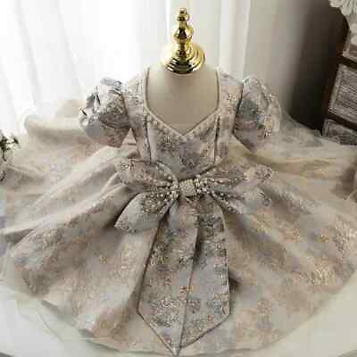 #ad Flower Girl Dresses Ball Gown Infant Birthday Christening Girl Boutique Dress $51.90