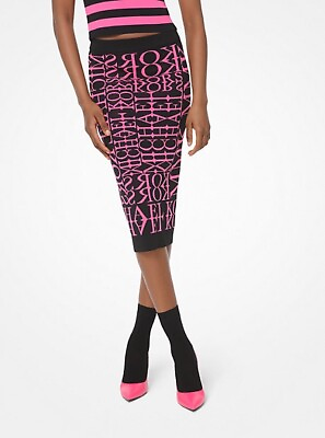 #ad Michael Kors knitted skirt logo print skirt size XS GBP 55.00