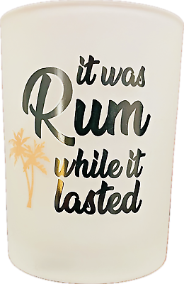 #ad It Was Rum While It Lasted Cocktail Frosted Glass Heavy by Design Studio $13.96