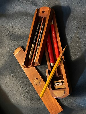 #ad Koh I Noor Hardtmuth Vintage Pencil Extender Leadholder Brass Box amp; Sharpener $119.00