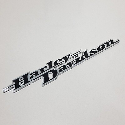 #ad 3D Chrome Metal Harley Davidson Lettering Fuel Tank Body Tour Pack Emblem Badge $26.00