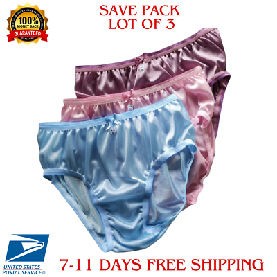 #ad Bikini Panties Soft Women#x27;s Underwear L Hip 32quot; 38quot; 3PCS Pack Nylon Premium $28.99