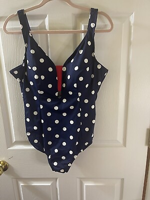 #ad swimsuit women one piece Catalina Polka Dot XL 16 18 $34.00