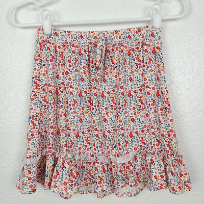 #ad Dream Girl Skirt Girl#x27;s Size 12 Floral Pull On Elastic Waist Spring Summer $8.99