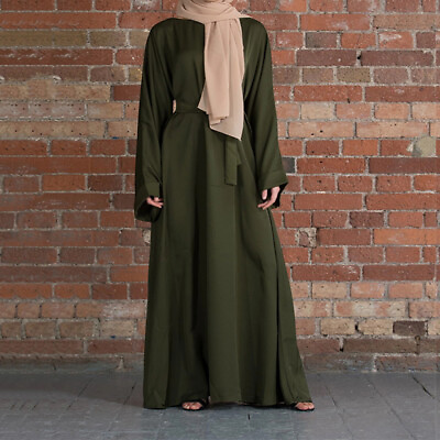 #ad Ramadan Muslim Womens Long Maxi Dress Abaya Islamic Prayer Robe Kaftan Arab Long $26.96