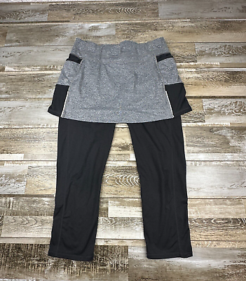 #ad Women#x27;s Athleta leggings skirt LT black gray pockets capri $19.99