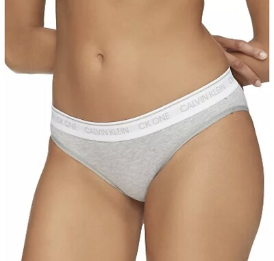 NWT Women#x27;s Calvin Klein CK One Bikini Panty Gray Size S $11.99