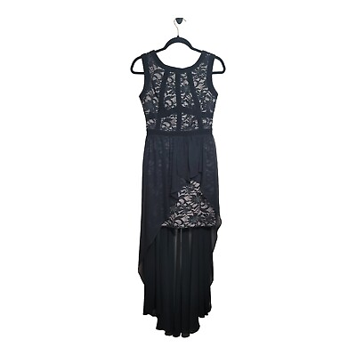 Morgan amp; Co Dress Sz 3 4 Formal Dress Cocktail Long Sheer Overlay Sparkly Black $15.00