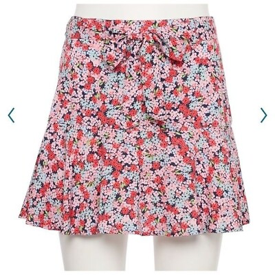 #ad NWT SO Flounce Mini Skirt Floral Juniors Size M $17.99