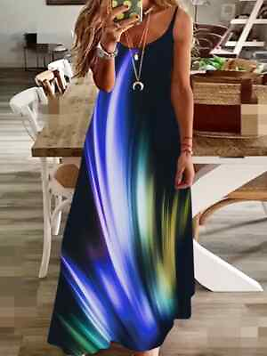4X Curve Plus Maxi Cami Gorgeous Slimming Dress V Neck Stretchy U.S. Size 20 $36.00