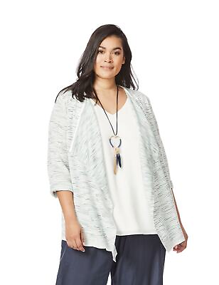 #ad Plus Size Womens Cover Up 3 4 Sleeve Mix Line Cover Up BeMe $26.38