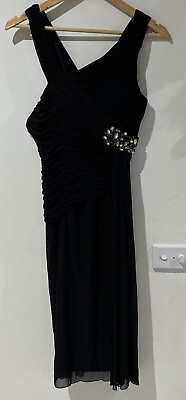 Lounge Black Evening Formal Cocktail Dress Lined Size 12 EC AU $28.77