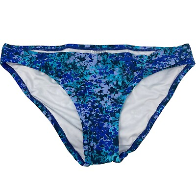 #ad #ad Lands#x27; End Size 4 Blue Floral Bikini Bottoms Full Coverage New $19.98
