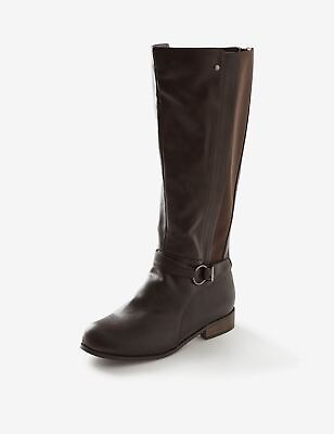 #ad Plus Size Womens Boots Elastic Back Tall Side Buckle Boots AUTOGRAPH $129.99