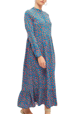 #ad #ad Trendyol Women Modest Maxi Skater Regular Woven Modest Dresses Blue SIze 10 GBP 17.99