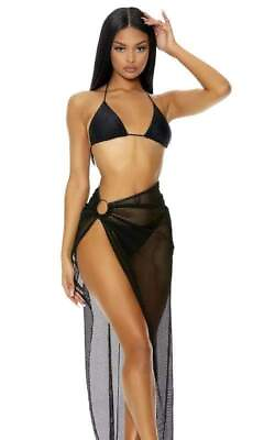 #ad Black Sheer Mesh Skirt Cover Up Many Colors Available $42.95