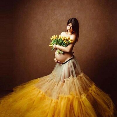 #ad Tulle Skirt Long Sexy Tulle Pregnant Woman Skirt Photo Shoots Birthday Skirt $115.22