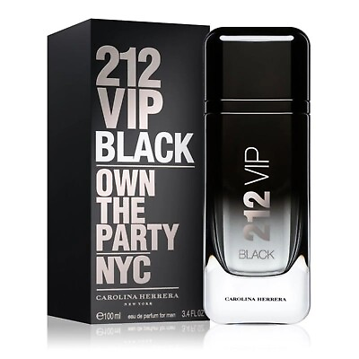 #ad Vip Black Own The Party NYC Carolina Herrera 100 ml 3.4 FL OZ Men Perfume New $174.30