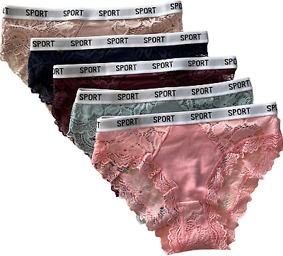 #ad Lot 5 Women Sexy Floral Lace Bikini Panties Briefs Underwear Ladies #F150 $10.99
