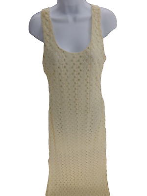 #ad Body Central women#x27;s boho maxi dress crochet ivory size Large $24.95