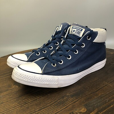#ad Converse Chuck Taylor All Star Street Mid Mens Size 8.5 Blue Shoes Sneakers $34.99