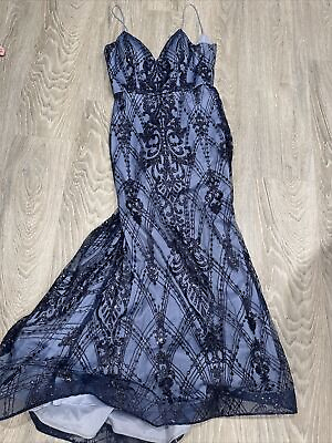 #ad Dark Blue Formal Dress Size: 12 Petite $300.00
