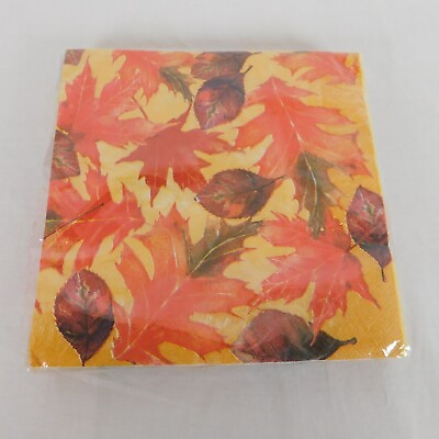 #ad Leaf Collection Luncheon Napkins 20 count 2 ply 12.875x12.875quot; Party Fall Autumn $6.00