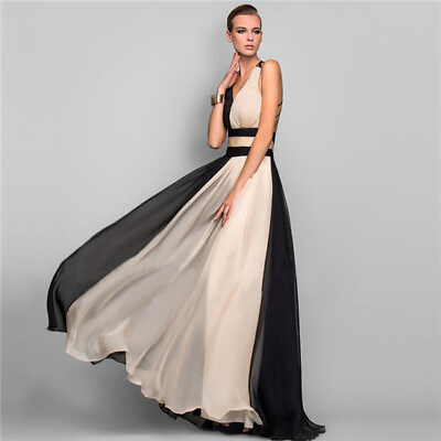 Gown Party Long Evening Wedding Ball Formal Prom Womens Bridesmaid Dresses $33.96