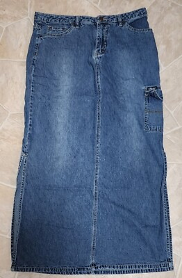 #ad Unionbay Cargo Slit Denim Skirt Long $20.00