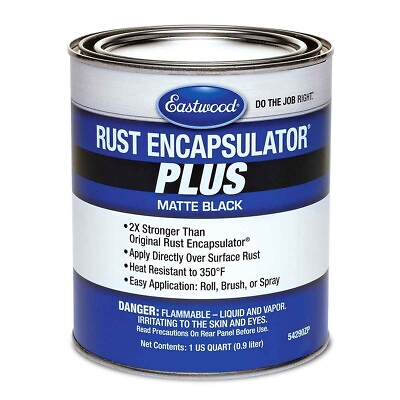 #ad Eastwood Matte Black Rust Encapsulator Plus 1 Quart Long Lasting Heat Resistant $54.99
