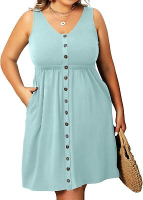 Holipick Women#x27;s Plus Size Summer Dresses for Women Casual Dress with Pockets A $82.63