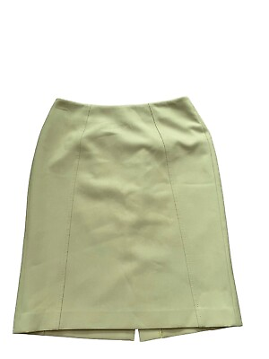 #ad HALOGEN Hidden Zip Yellow Straight Pencil Skirt Women#x27;s Size 6 $22.95