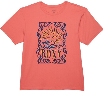 #ad Roxy Girls Kids Youth Mosh Pitted Graphic Tee T Shirt in Coral $14.99