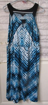 #ad NWOT I.N. STUDIOS Women#x27;s Sleeveless Maxi Dress Size PXL Petite X Large AQUA $14.95